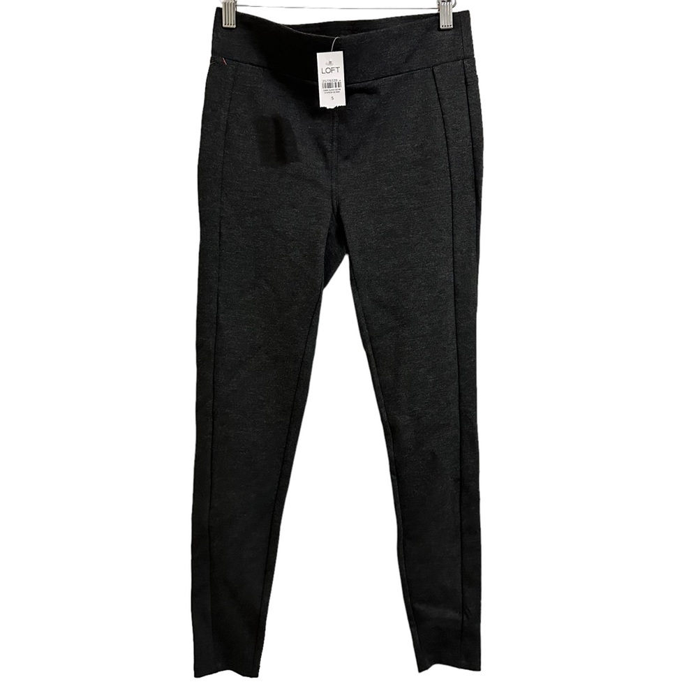 NWT Loft Pants Women S Small Gray Pull On  Leggings Rayon Mid Rise Elastic Waist